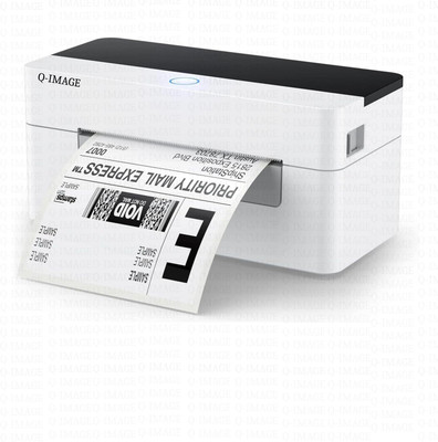 QIMAGE Thermal Barcode Label Printer for 4x6 Inch Label, Adjustable Size, 203DPI Thermal Receipt Printer