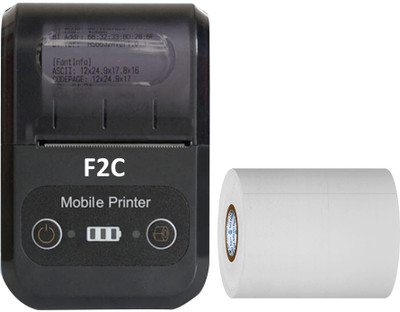 F2C 58mm Thermal Receipt Printer Portable Mini Wireless Bluetooth 2 inch Thermal USB Receipt Printer with 2500mAh Rechargeable Battery, Compatible with Android, Windows Thermal Receipt Printer