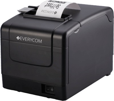 EVERYCOM EC-901 80mm | 3 Inches USB+LAN Interface POS (AUTO Cutter, Black) Thermal Receipt Printer