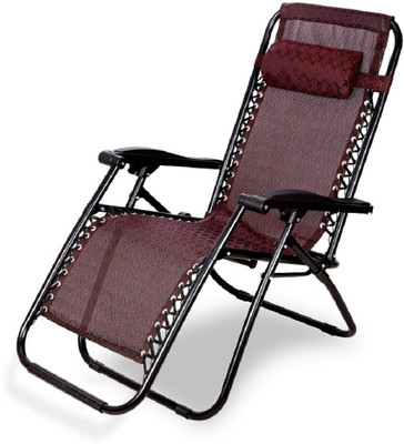 Star Work Leather Manual Recliner(Finish Color - Maroon, Knock Down)