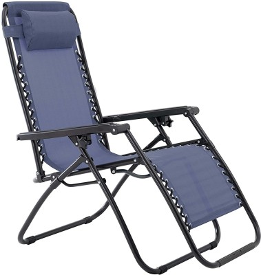 Star Work Leather Manual Recliner(Finish Color - BLUE, Knock Down)