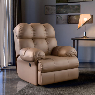 GREEN SOUL Shangri-La Leatherette Powered Swivel Recliner(Finish Color - Brown, DIY(Do-It-Yourself))