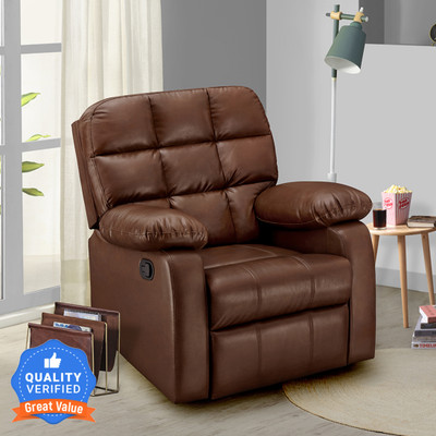 Sleepyhead RX5 Designed by Duroflex - Single Seater Durable Spring Support Leatherette Manual Recliner(Finish Color - Glossy Sandy Swag, DIY(Do-It-Yourself))