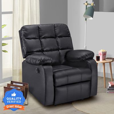 Sleepyhead RX5 Designed by Duroflex - Single Seater Durable Spring Support Leatherette Manual Recliner(Finish Color - Glossy Dark Knight, DIY(Do-It-Yourself))