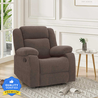 Duroflex Single Seater Avalon Fabric Manual Recliner(Finish Color - Saddle Brown, DIY(Do-It-Yourself))