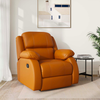 RM HOME Leatherette Manual Swivel Recliner(Finish Color - Tan, DIY(Do-It-Yourself))