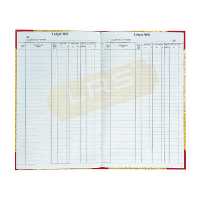 LRS Ledger Register 90 Pages - Pack of 1 - 32*20 cm 1-Part Ledger Register(60 Sets)