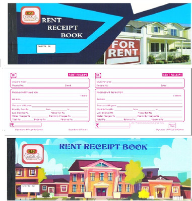 First Click RENT RECEIPT BOOK SET OF 2 PCS (50 RENT SHEETS IN A 1 BOOKLETS)CASH RECEIPT 2-Part RULED(50 Sets)