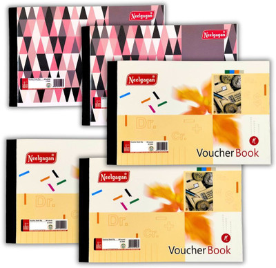 NEELGAGAN Voucher Book, Big Size, Debit/Credit memo Petty Cash Voucher 1-Part 160 Pages(5 Sets)