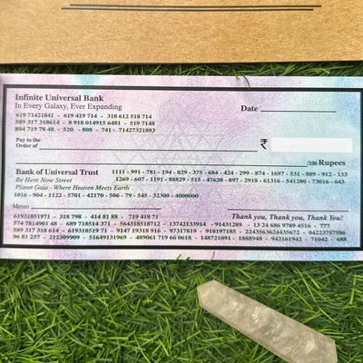 Vibrance Abundance Cheque Book with Abundance Code|Law Of Attraction, Money Manifestation Abundance Cheque Book with Abundance Codes | Law Of Attraction 1-Part Money Manifestation Checks for Vision Board(1 Sets)
