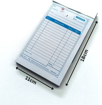 Pencraft Cash Memo BILL BOOK(100+100)CARBON Pages(18X11CM)A5 Cash Memo Unruled(pack of 1) BILL BOOK 2-Part Cash Memo(1 Sets)