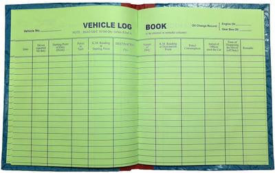 LRS Vehicle Log Book Short Size - 21 * 17 cm - 80 GSM Ledger Paper - 38 Pages - Pack of 1 - 1-Part Vehicle Log Book(1 Sets)