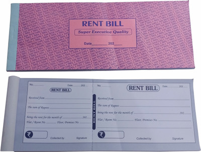 Accounts Rent Bill Book Special Quality 50 Pages 50 Sheets(Pack of 2) Special Qt 2-Part Rent Bill Book(2 Sets)