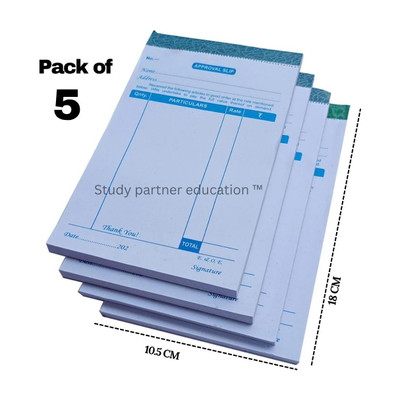 stvdy partner TM Approval Slip Estimate slip bill book 70 pages each pack of 5 5-Part cash memo pad without numbring and duplicate pages(5 Sets)