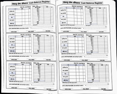 Wwc CASH BALANCE REGISTER | CASH BALANCE BOOK (21cm x 34cm, 200 Pages, 90gsm Paper) - Super Quality, Strong Binding, 2-Side Printing 1-Part CASH BALANCE(1 Sets, Cash Balance Register)