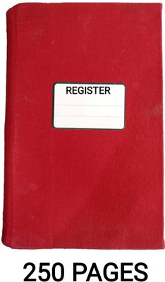 R K SALES R K Ruled Register R K Ruled Register, 250 PAGES, Full Canvas Bound,, PACK OF 1 1-Part Hard Bound(1 Sets)