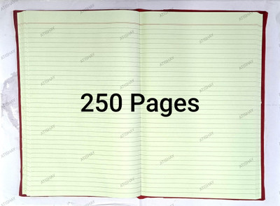 atishay ATISHAY Ruled Register, 250 Pages Ruled Register-250 Pages-Cloth Binding 1-Part Record keeping book(1 Sets)