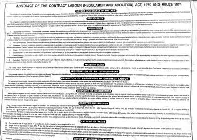 atishay ATISHAY Abstract of The contract labour (REGULATION AND ABOLITION) ACT, 1970-71 Abstract of The contract labour (REGULATION & ABOLITION) ACT, 1970-71 (ENGLISH) 1-Part Calendar(1 Sets) atishay ATISHAY Abstract of The contract labour (REGULATION AND ABOLITION) ACT, 1970-71 Abstract of The contract labour (REGULATION & ABOLITION) ACT, 1970-71 (ENGLISH) 1-Part Calendar(1 Sets)
