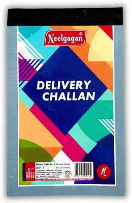 NEELGAGAN Delivery Challan No.1 Triplicate Challan Book With Carbon 150 Leaves 2-Part 100 Ruled + 50 Plain Leaves P-6 (17.0 cm x 10.0 cm) Pack Of 6(3 Sets)