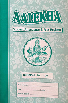 Aalekha Student Attendance & Fees Register 10*15 1-Part Student Attendance and Fee Register(1 Sets)