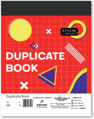 scriby Duplicate Book Size 0 (Pack of 6) 8747141 0-Part Duplicate Bill Book(0 Sets, Red Designed Images)