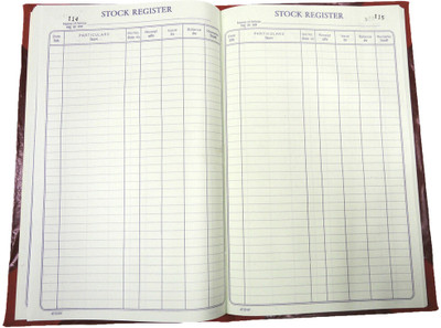 atishay Stock Register- 34x 21 cm - 650 PAGES 1-Part Record Keeping Book(1 Sets)