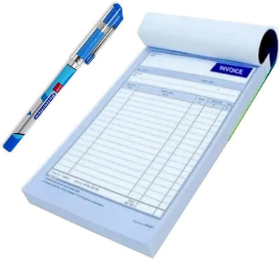 VEDHAN Bill Book | Cash Memo Note Book, 8.5 inch Long & 5.25 inch Wide With Pen 1-Part Bill Book(100 Sets)