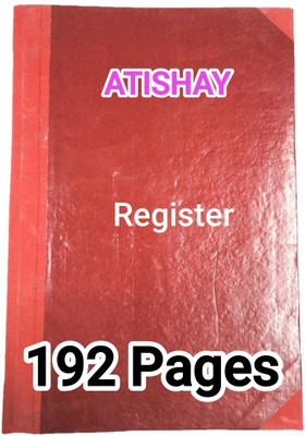 atishay Ruled Register, Red PVC Binding-34 x 22 cm-80 GSM Paper-192 Pages 1-Part 1(1 Sets)
