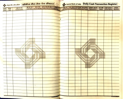 wwcrafted Central Bank of India (CBI) Transaction Register | CSC Banking | Daily Cash Record Book | CSP Kiosk Banking Log (200 Pages, 21x34cm) 1-Part Transaction Register(1 Sets, Transaction Register) wwcrafted Central Bank of India (CBI) Transaction Register | CSC Banking | Daily Cash Record Book | CSP Kiosk Banking Log (200 Pages, 21x34cm) 1-Part Transaction Register(1 Sets, Transaction Register)