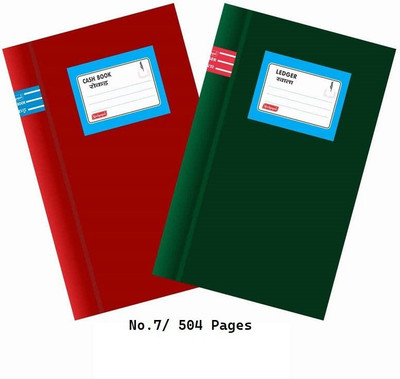 NEELGAGAN Ledger Canvas Binding, Register Size (21.0cm x 33.5cm) 17×27 Inch No. 7 1-Part 504 Pages(1 Sets)