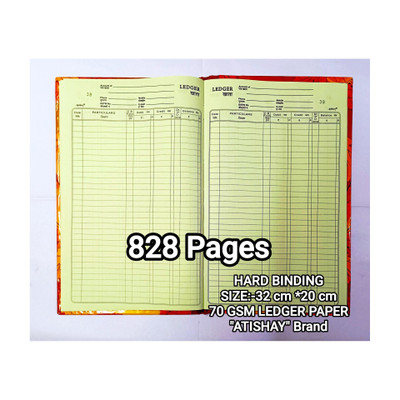 atishay Ledger Register 828 Pgs. - PACK OF 1 Ledger Register 828 Pgs. - PACK OF 1 1-Part LEDGER REGISTER(1 Sets)