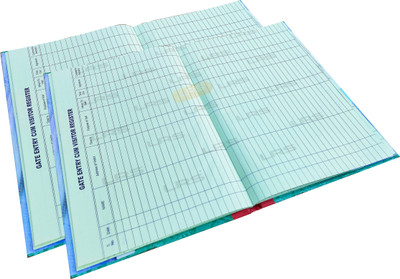 LRS Gate Entry Register for Schools/Offices/Factories/Institutes - 42 Entries Per Page - 38 Pages - Pack of 2 1-Part Office /School Record Register(1 Sets)