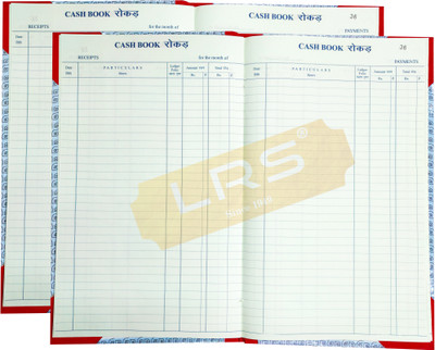 LRS Cash Book - Hard Bound - 60 Pages - Pack of 2 Cash Book 60 Pages - Pack of 2 1-Part Cash Book(60 Sets, Accounting)