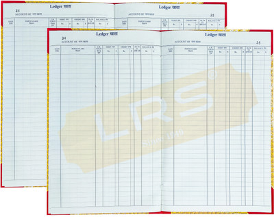 LRS Ledger Account Book 70 GSM Ledger Paper - 90 Pages - Pack of 2 - 32*20 cm 1-Part Ledger Register(60 Sets)