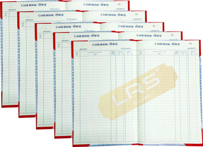LRS Cash Book - Hard Bound - 60 Pages - Pack of 5 Cash Book 60 Pages - Pack of 5 1-Part Cash Book(60 Sets, Accounting)