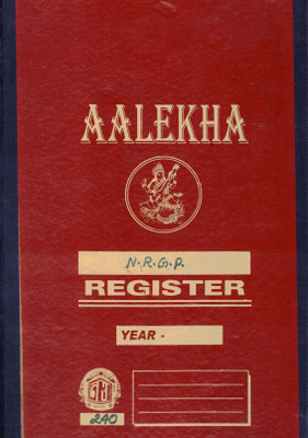 Aalekha NRGP Register 240 Page 1-Part NRGP Register (Logbook)(1 Sets)