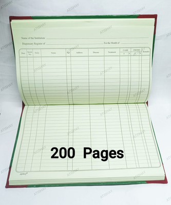 atishay Atishay Dispensary OPD Register for Hospitals- 200 Pages Dispensary OPD Register for Hospitals- 200 Pages 1-Part Dispensary register(1 Sets)