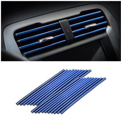 ZWEELAY 10 Pcs AC Air Vent Red Strip Outlet Car Decoration 5 mm x 5 m Blue Reflective Tape(Pack of 1)