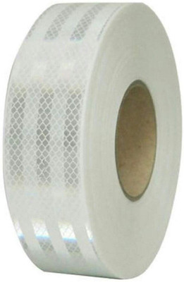 Imaashi Reflective high Intensity Water Proof Conspicuity Tape 2 inch x 5 Meter 50.8 mm x 5000 m White Reflective Tape(Pack of 1)