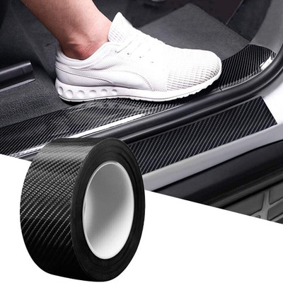 ROMJ High Gloss Anti Scratch Black Carbon Fiber Paint Protection Film Tape for Car 500 mm x 5 m BLACK Reflective Tape(Pack of 1)