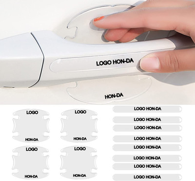 brainle Car Door Handle Scratch Protector 12PCS Transparent 8 mm x 6 m WHITE Reflective Tape(Pack of 12)