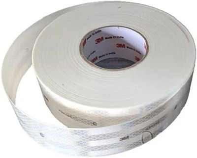 PROBECHO 3M Retro Reflective Tape - High Visibility Safety Tape for Vehicles 50 mm x 1 m WHITE Reflective Tape(Pack of 1)