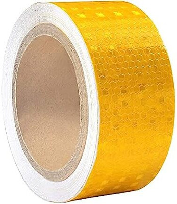 SUPERMALL 2 Inch X 5 Meter Reflective Tape Stickers, High Intensity, Waterproof Yellow 50.8 mm x 5 m yellow Reflective Tape(Pack of 1)