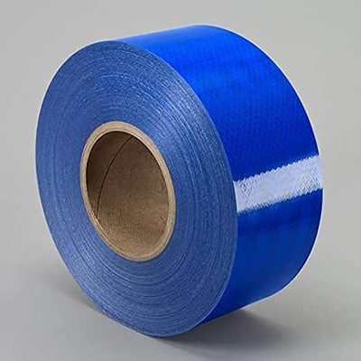 SHINY 2 Inch X 10 Meter High Intensity Waterproof Warning Reflective Radium Tape Blue 50.8 mm x 10 m Blue Reflective Tape(Pack of 1)