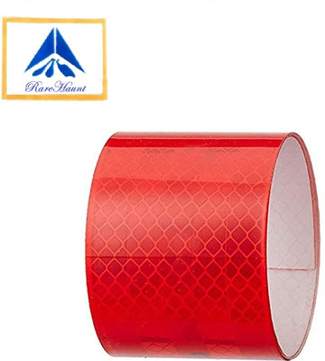 Rarehaunt Red Radium Reflective Warning Tape Waterproof Multipurpose Width 2 Inch 50.8 mm x 3 m RED Reflective Tape(Pack of 1)