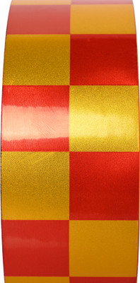 Laps of Luxury GD520 50.8 mm x 14.62 m Red, Yellow Reflective Tape(Pack of 1)