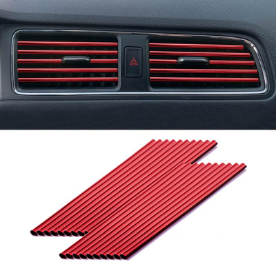 SVULINT Car Auto Air Conditioner Vent Outlet Trim Strip 5 mm x 5 m Multi color Reflective Tape(Pack of 10)