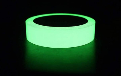 SHINY Radium 1 Inch Width x 10 Meters Night Glow in Dark Luminous Self-Adhesive Tape 25.4 mm x 10 m Night Glow Reflective Tape(Pack of 1)