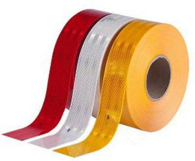 SFAIZA Retro reflective tapes, Yellow,White & Red -50 Meter 50.8 mm x 50 m WHITE, YELLOW, RED Reflective Tape(Pack of 3)