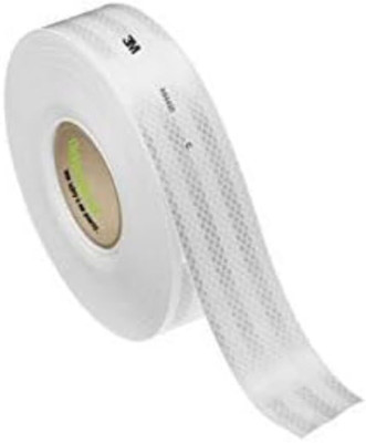 mnu 3M Self Adhesive Reflective Tape 50 mm x 2 m White Reflective Tape(Pack of 1)